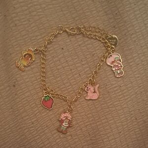 Charming Gold Bracelet with Colorful Charms